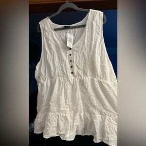 NWT white tank torrid 3x